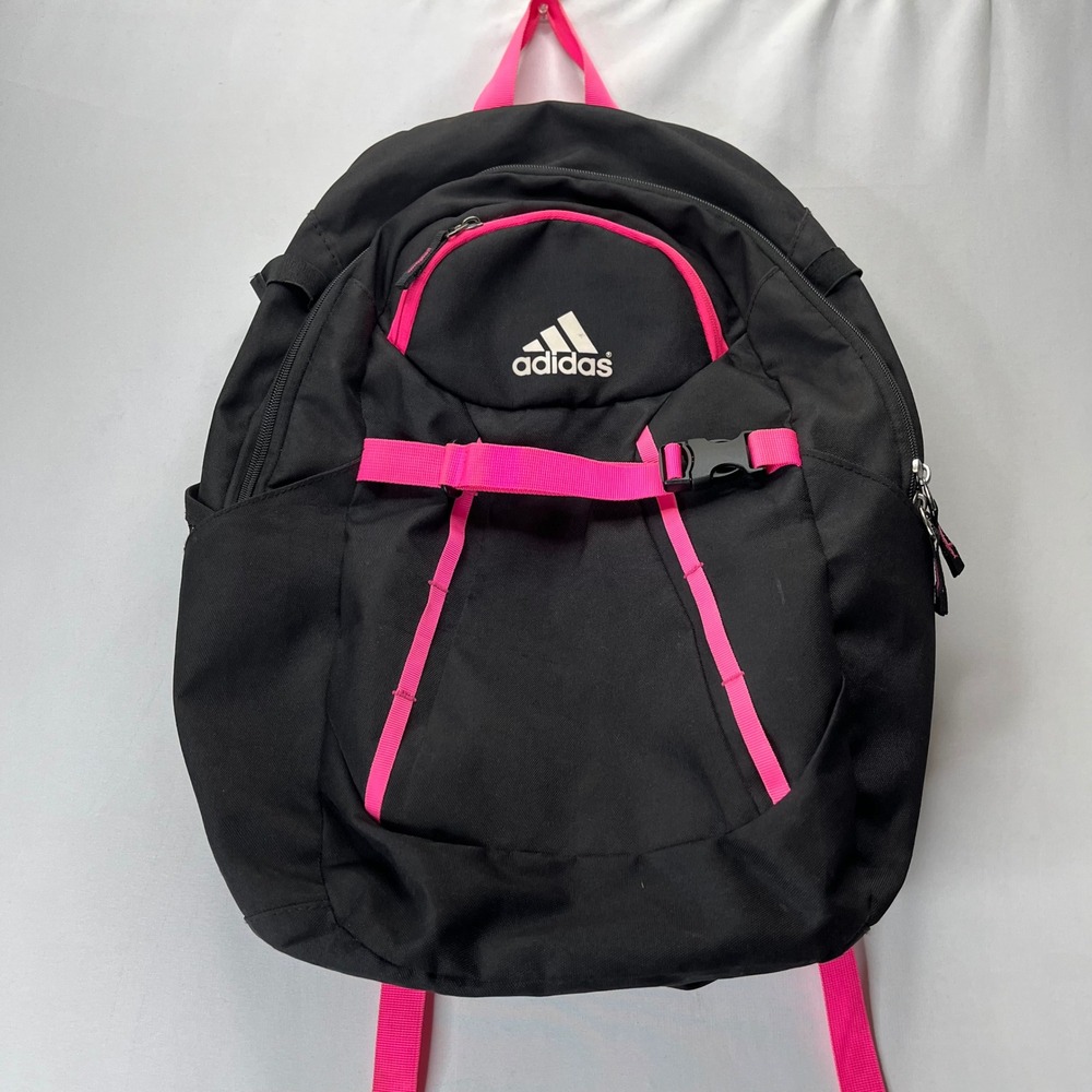 Adidas Backpack BTE00262G Black Pink Large School Gym Travel Laptop Bag Unisex - Picture 5 of 9